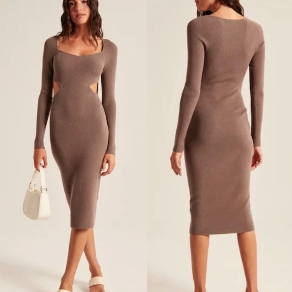 Abercrombie Knit cutout midi dress